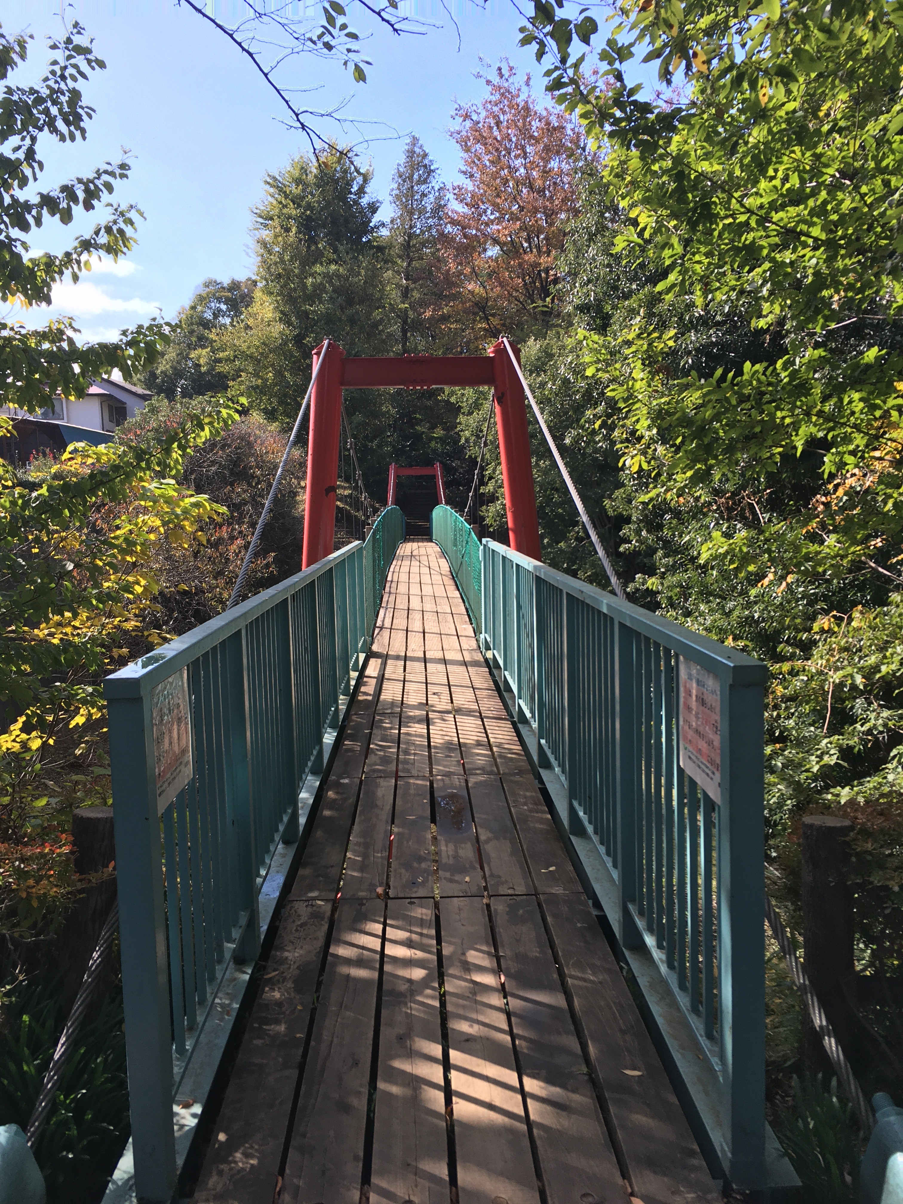 滝の根公園　吊り橋